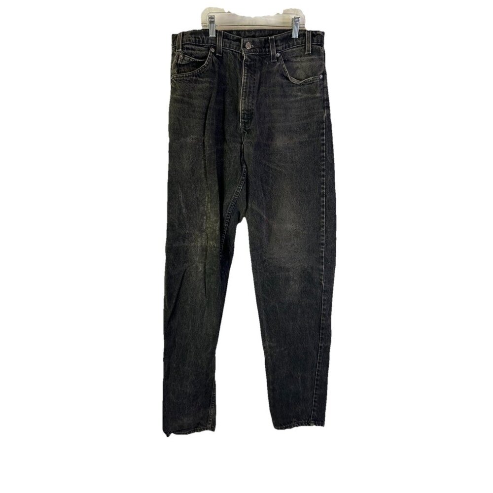 Vintage 90s Levis 550 Relaxed Fit Fapered Leg Faded Orange Tab Jeans Mens 34x36